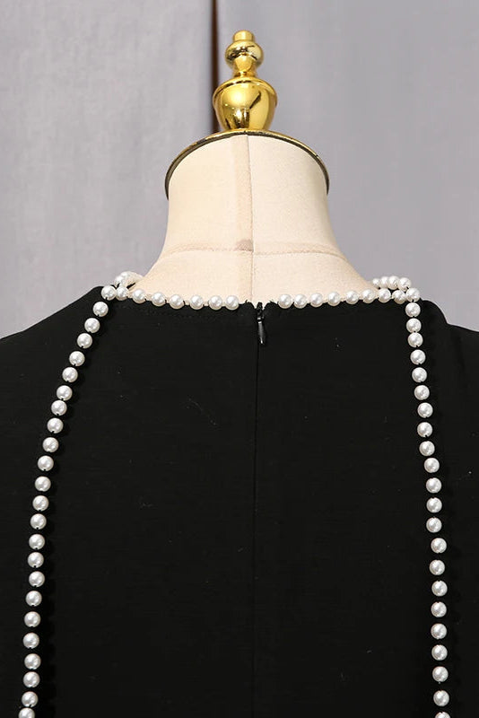 Abaya mit Perlenbesatz