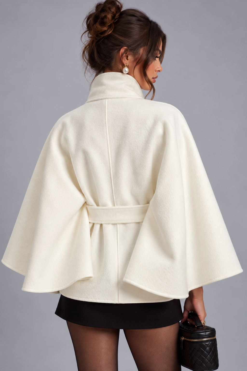 Poncho Cape mit Gürtel