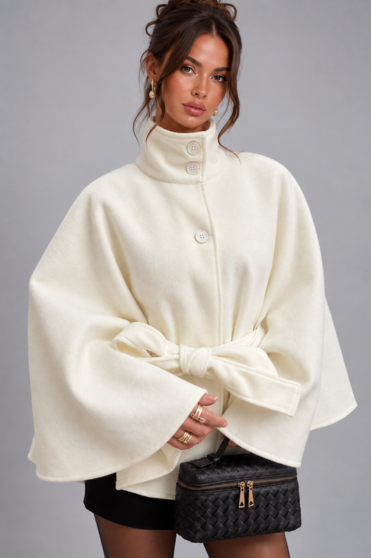 Poncho Cape mit Gürtel