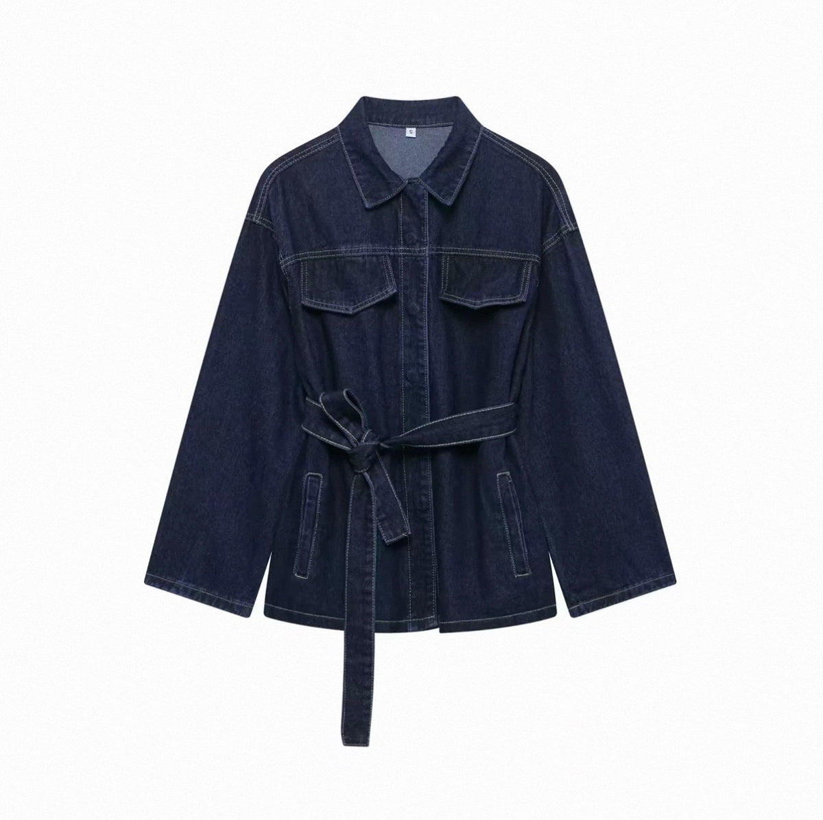 Dunkelblaues Denim Zweiteiler