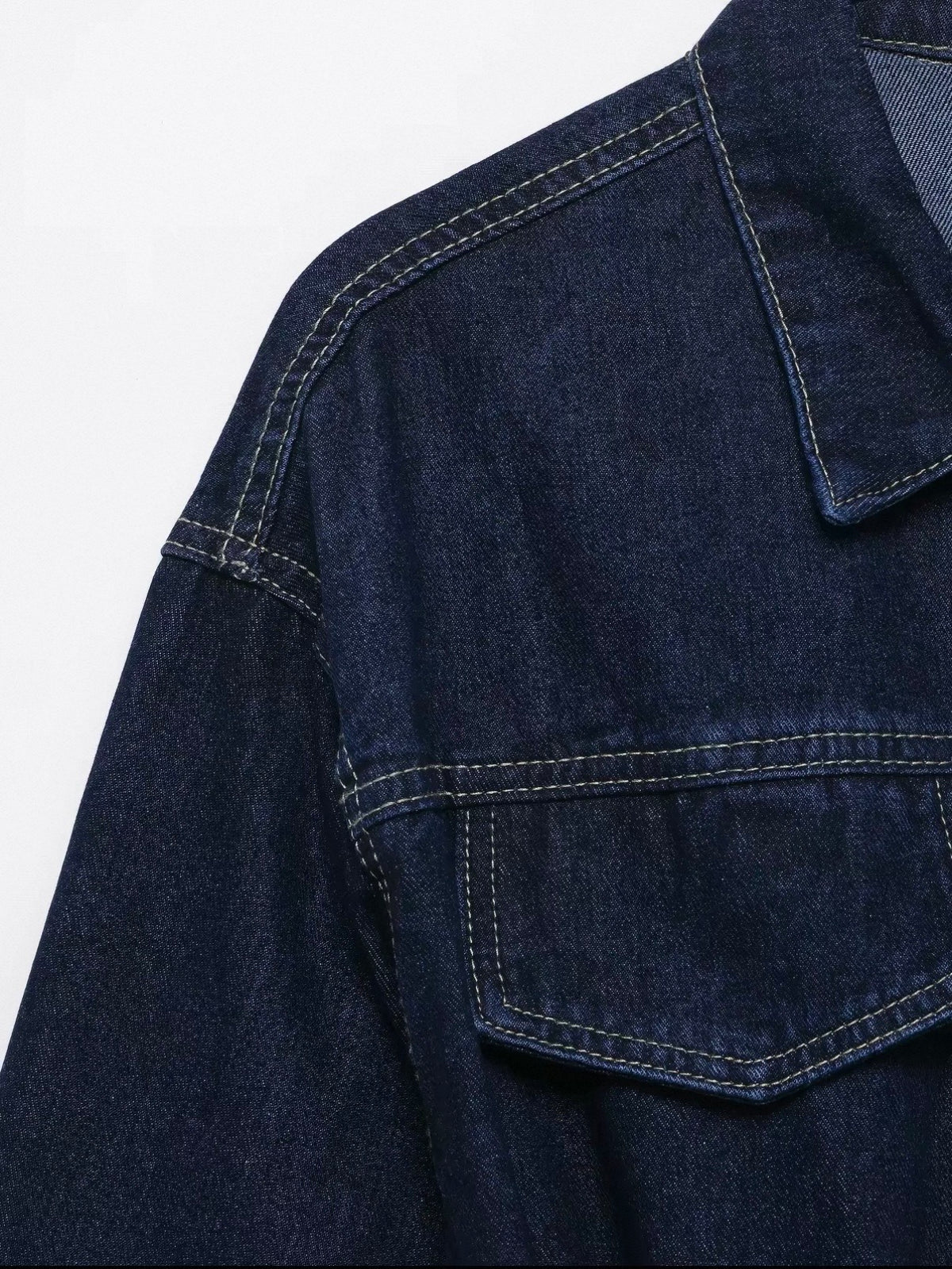 Dunkelblaues Denim Zweiteiler