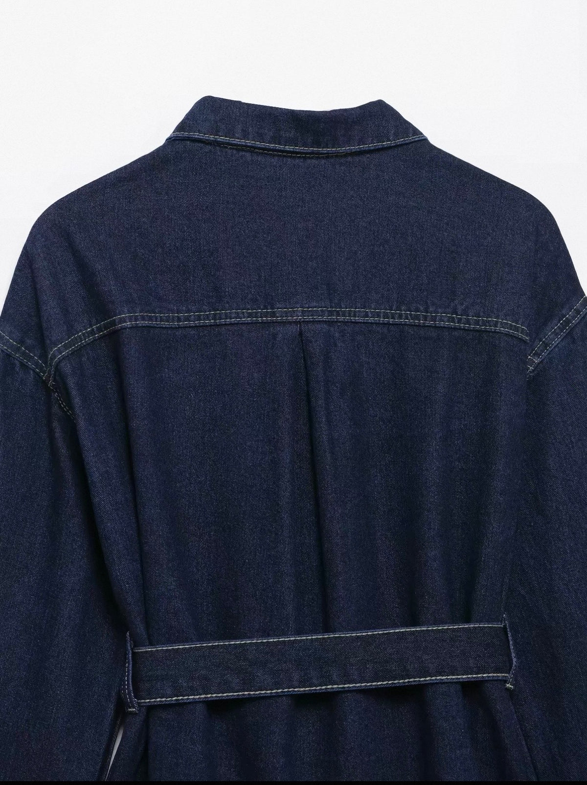 Dunkelblaues Denim Zweiteiler