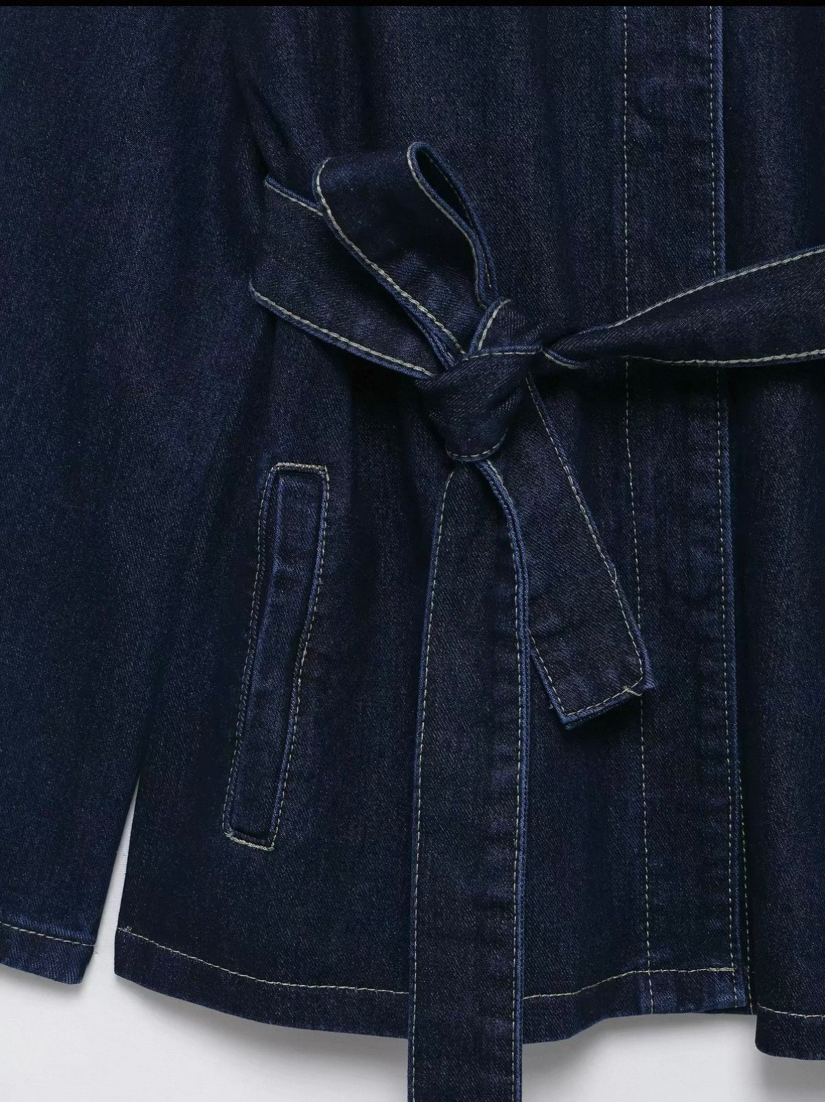 Dunkelblaues Denim Zweiteiler