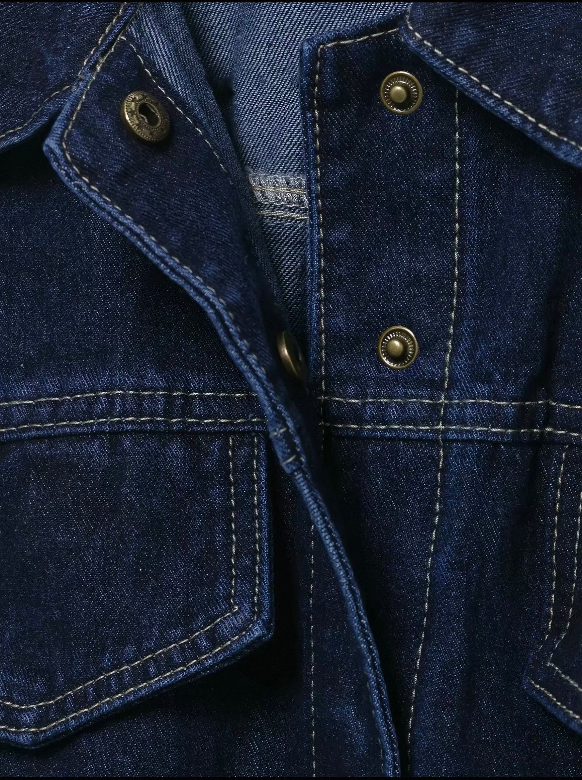 Dunkelblaues Denim Zweiteiler