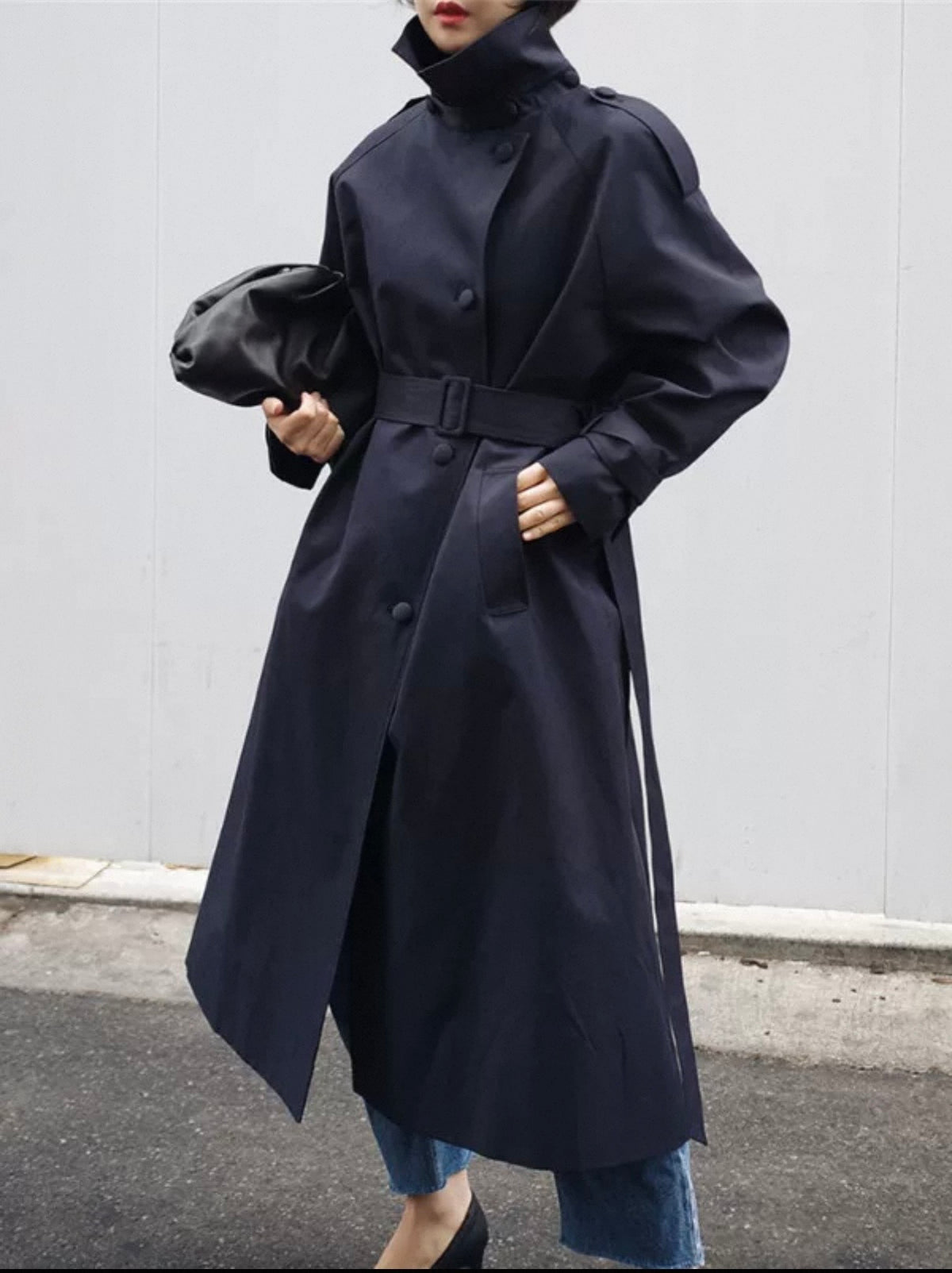 Trenchcoat mit Stehkragen