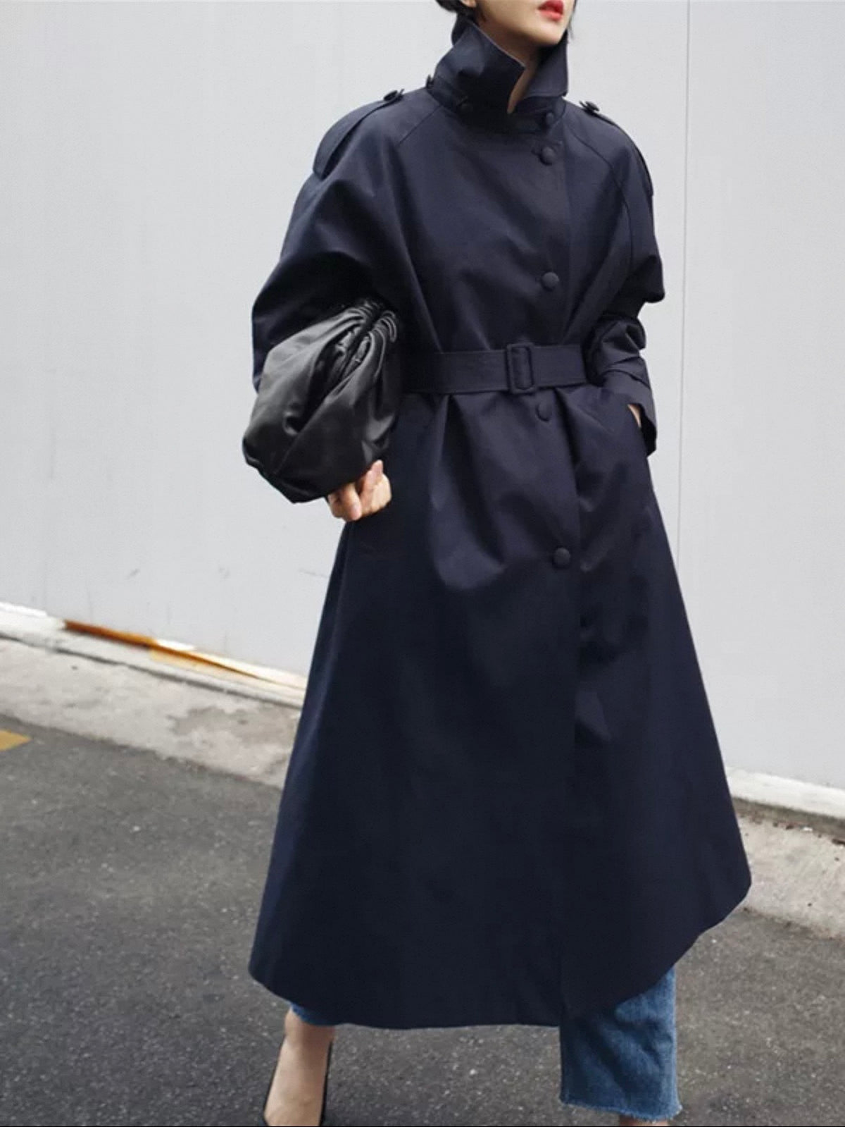 Trenchcoat mit Stehkragen